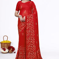 Chic Printed Saree with Blouse Piece for Sophisticated Ethnic Style | VER-MEGH MALHAR-47854