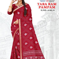 Classic Printed Saree with Blouse Piece for Timeless Traditional Style  | GLC-TARA RAM PAMPAM