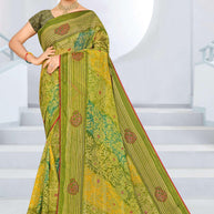 Contemporary Printed Saree with Blouse Piece for Premium Wear  | SNR-JYOTI