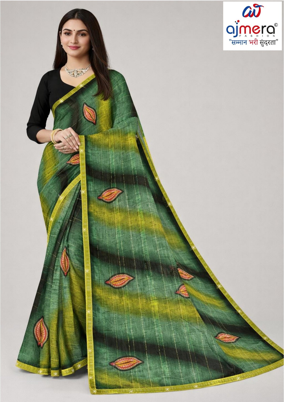 Trendy Printed Saree with Blouse Piece for Women’s Ethnic Wardrobe  | CAS-KHUSHBOO