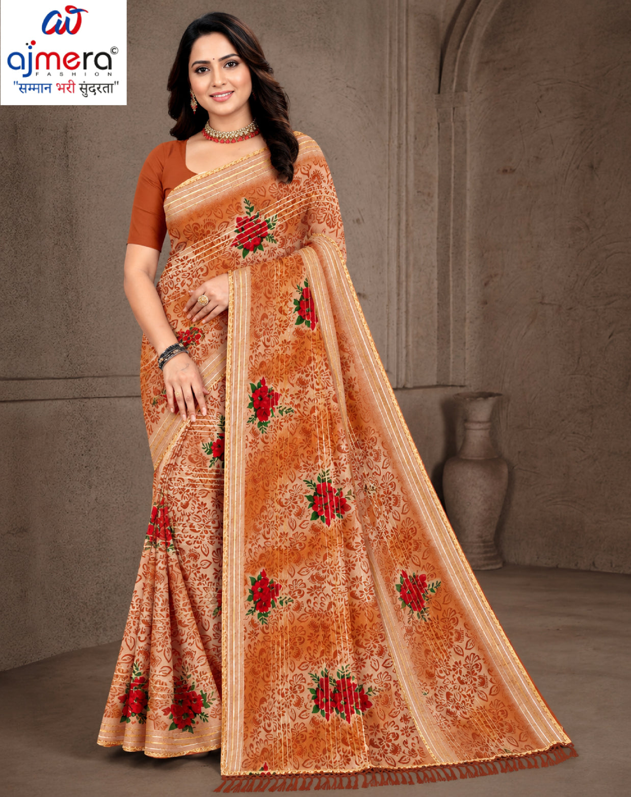 Stylish Printed Saree with Blouse Piece for Traditional Celebrations  | GPT-BIJLI-2
