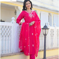 Designer Embroidered Pakistani Suit Set for Women | FSP-K2854
