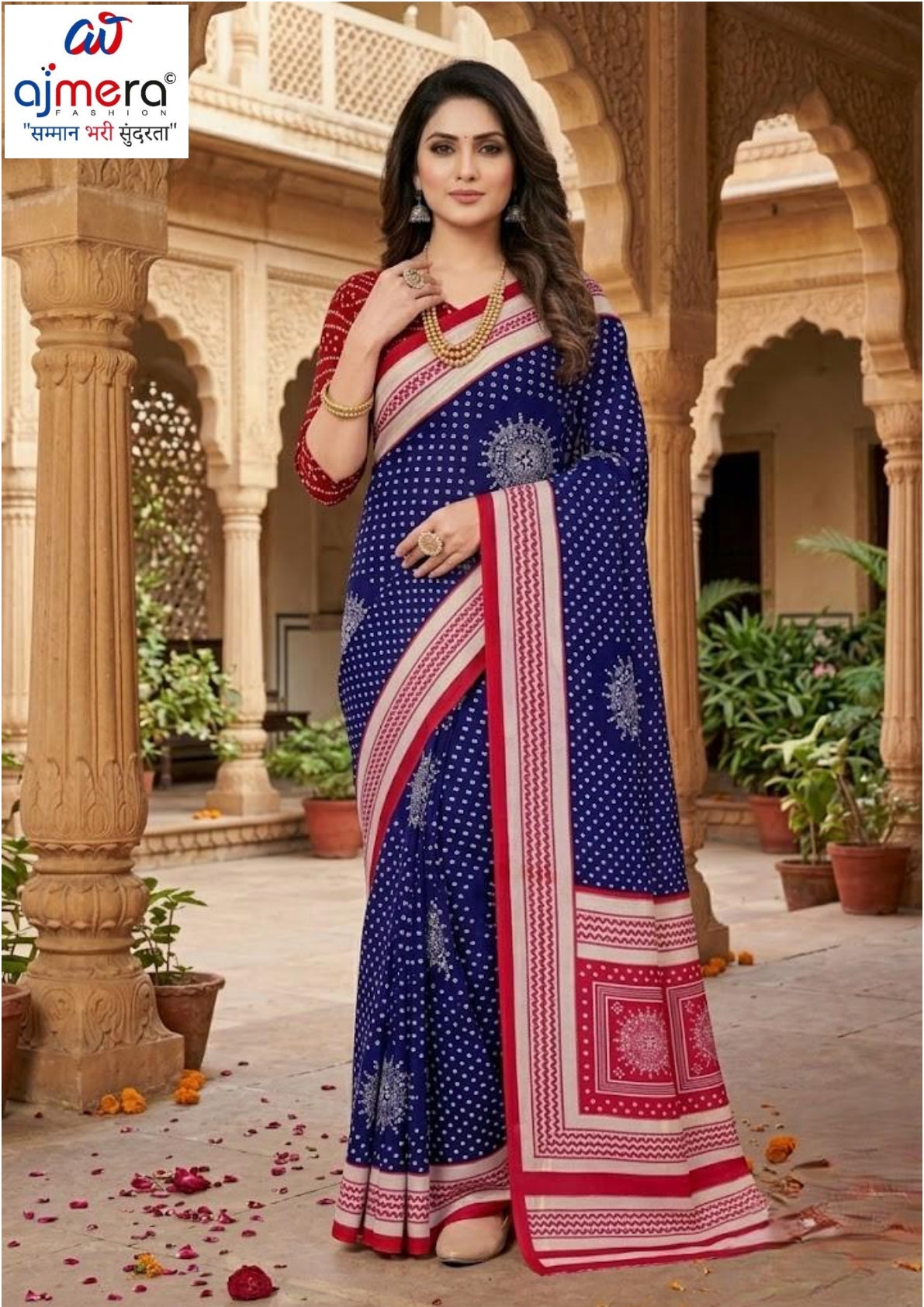 Chic Printed Saree with Blouse Piece for Sophisticated Ethnic Style | GLC-PRIYANKA