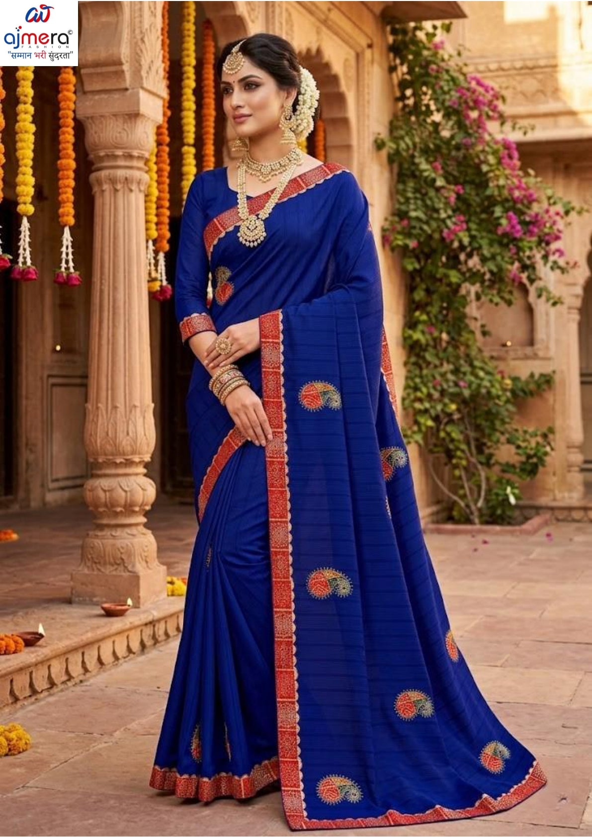Fancy Lycra Matching Saree with Blouse Piece for Premium Ethnic and Traditional Wear | SRS-ONLY TIME