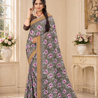 Beautiful Printed Saree with Blouse Piece for Cultural Celebrations  | GLC-ASHIRWAD