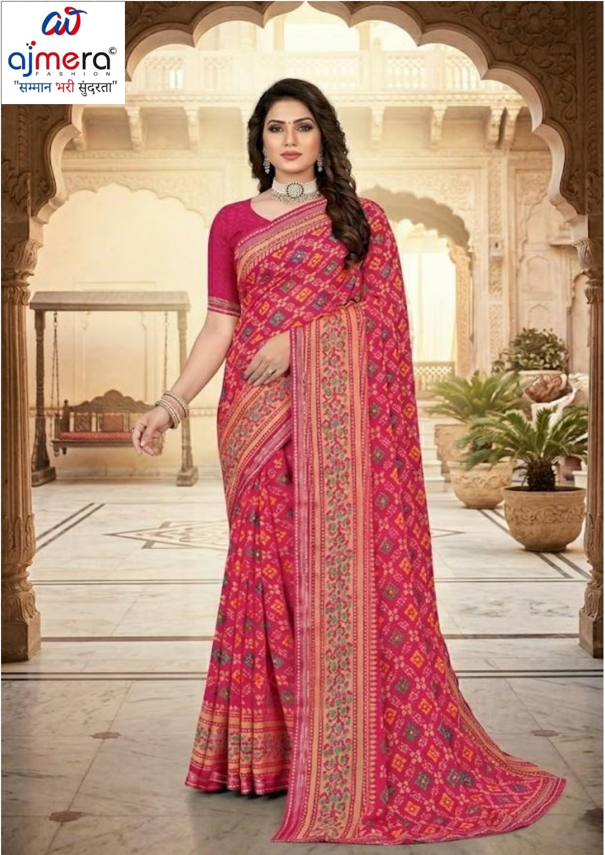 Sharmili Print Loose Saree with Blouse for Premium Ethnic and Traditional Wear | TTS-SAHELI