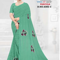 Elegant Printed Saree with Designer Blouse Piece for Festive Wear | GLC-PARIVAR