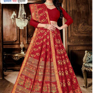 Cotton Saree with Without Blouse for Premium Ethnic and Traditional Wear | MSS-SHIV RUKMINI COTTON
