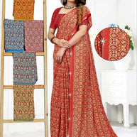 Classic Printed Saree with Blouse Piece for Timeless Traditional Style | SSR-ARPAN