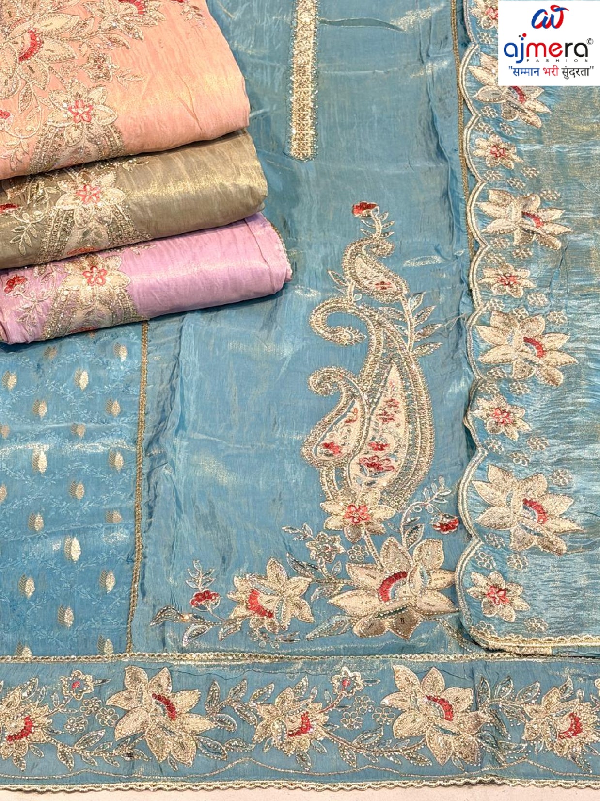 Premium Viscose Unstitched Suit Set | AAR-ZURI