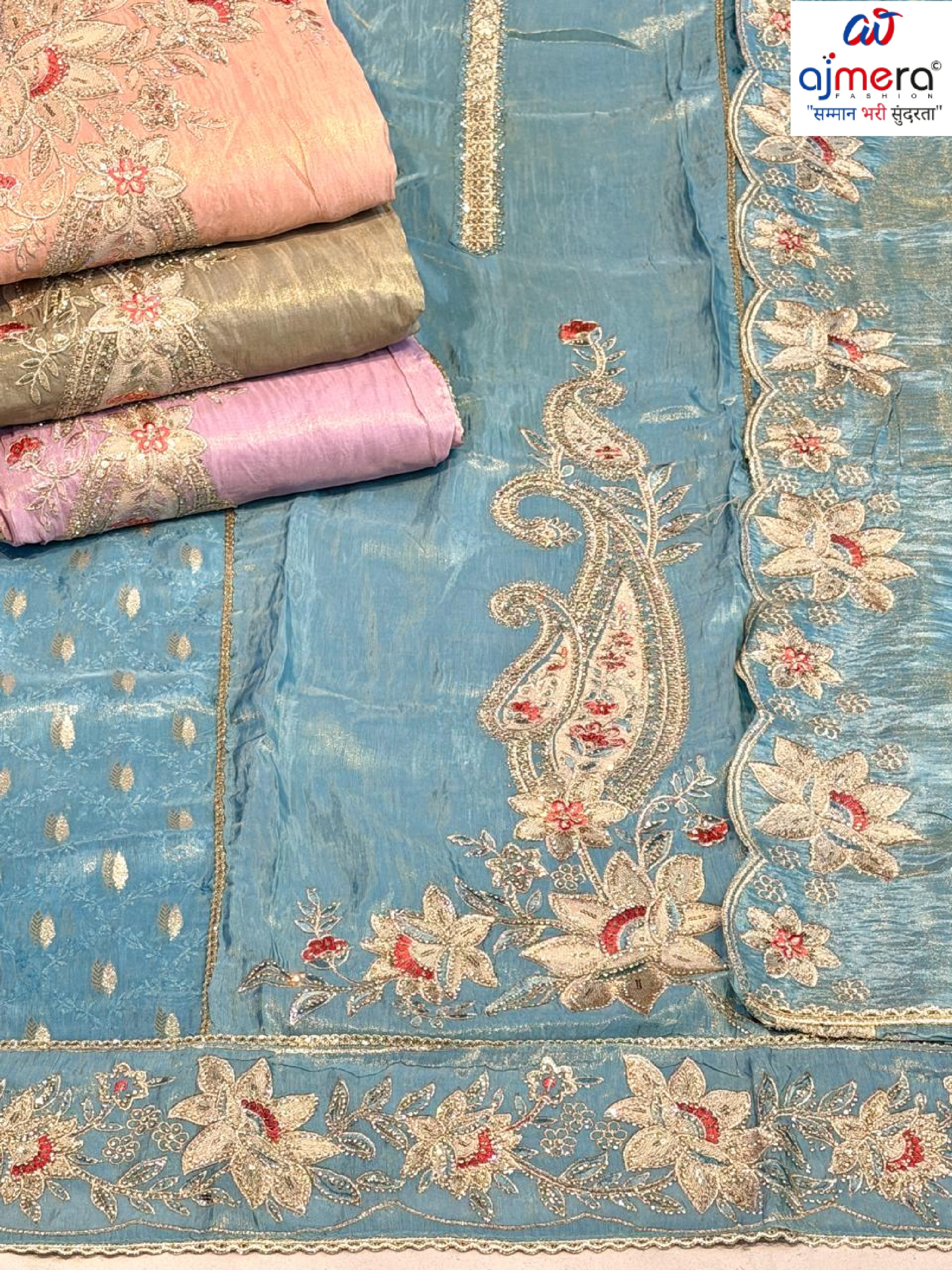 Premium Viscose Unstitched Suit Set | AAR-ZURI