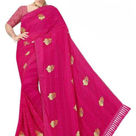 Premium Dyed Matching Saree with Blouse Piece for Premium Ethnic and Traditional Wear | VKM-LOVE GURU