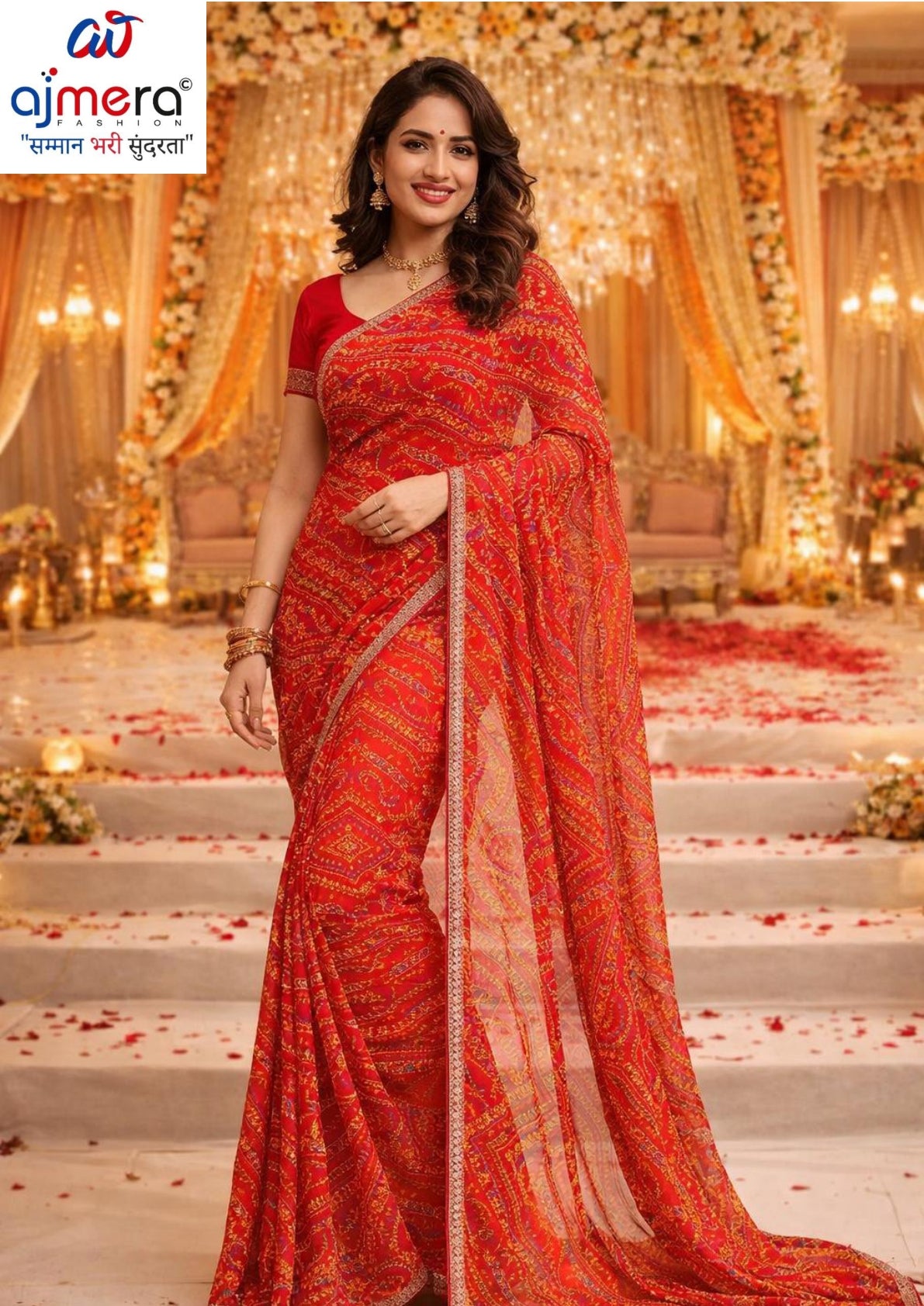 Premium Printed Saree without Blouse for Ethnic Elegance | JS-SAROJ