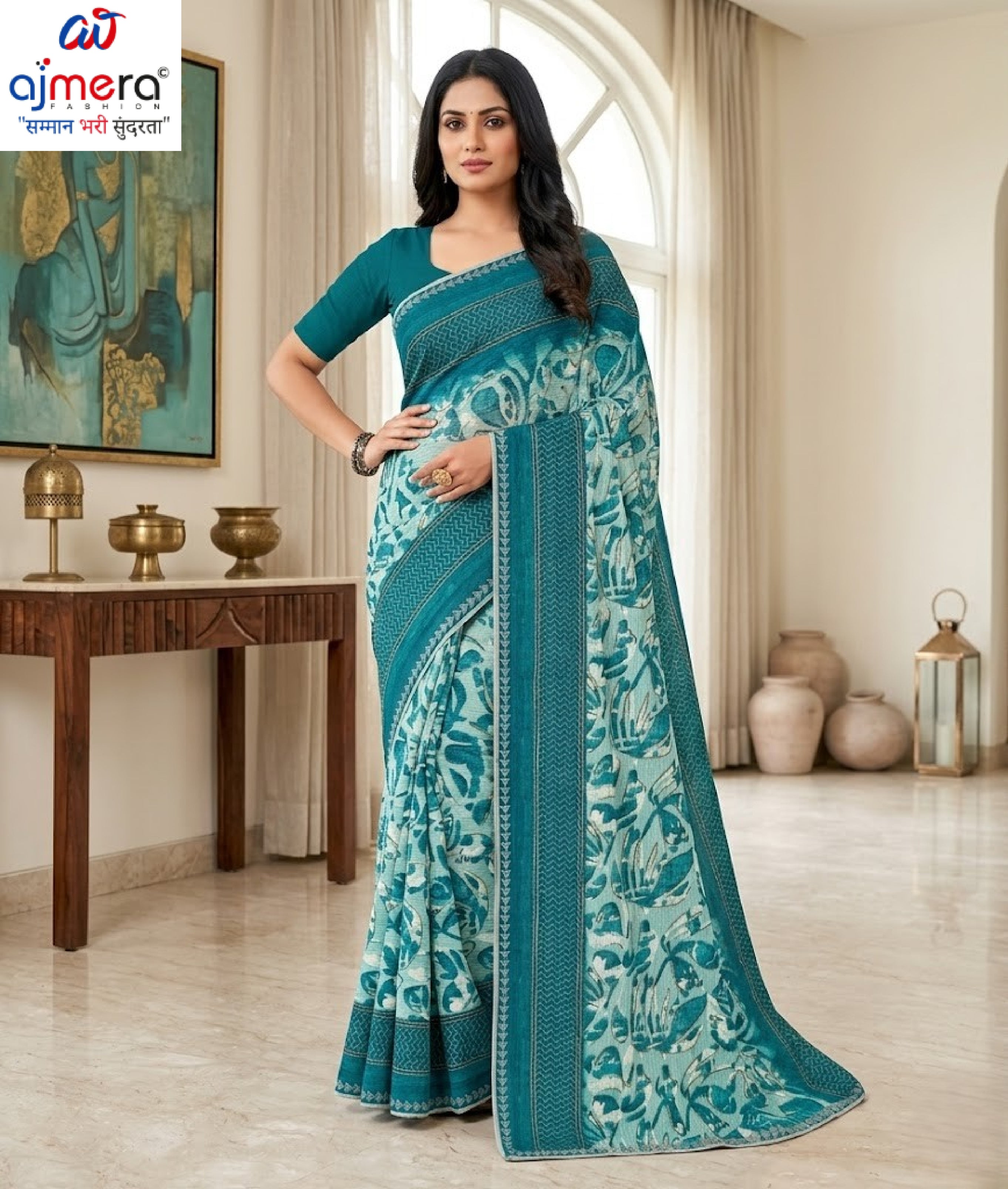 Beautiful Printed Saree with Blouse Piece for Cultural Celebrations | GPT-MEGHA-1