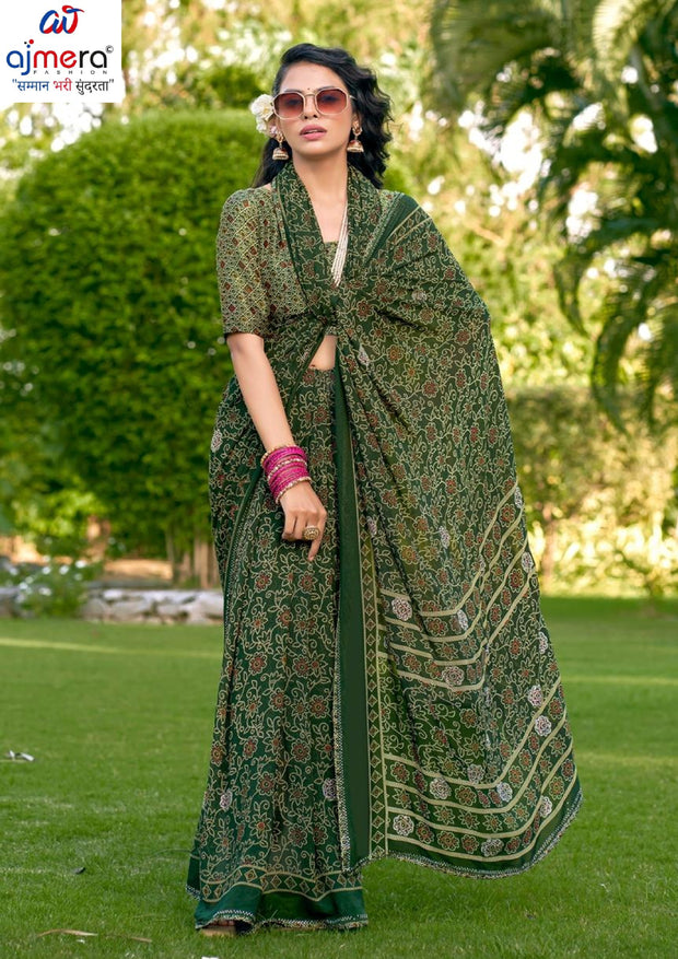Stylish Printed Saree with Blouse Piece for Traditional Celebrations  | VDT-DISCO-13