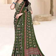Designer Printed Saree with Blouse Piece for Special Occasions | VDT-DISCO-5