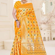 Premium Jacquard Silk Saree with Matching Blouse Piece for Ethnic Celebrations | TUL-PREM PAKHI SILK VOL-05