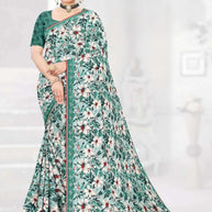 Fashionable Printed Saree with Blouse Piece for Festive Collection | GLC-LARA CHIFFION