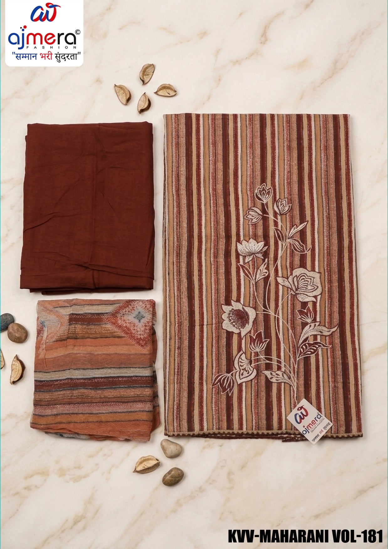Premium Designer Unstitched Suit Set | KVV-MAHARANI VOL-181