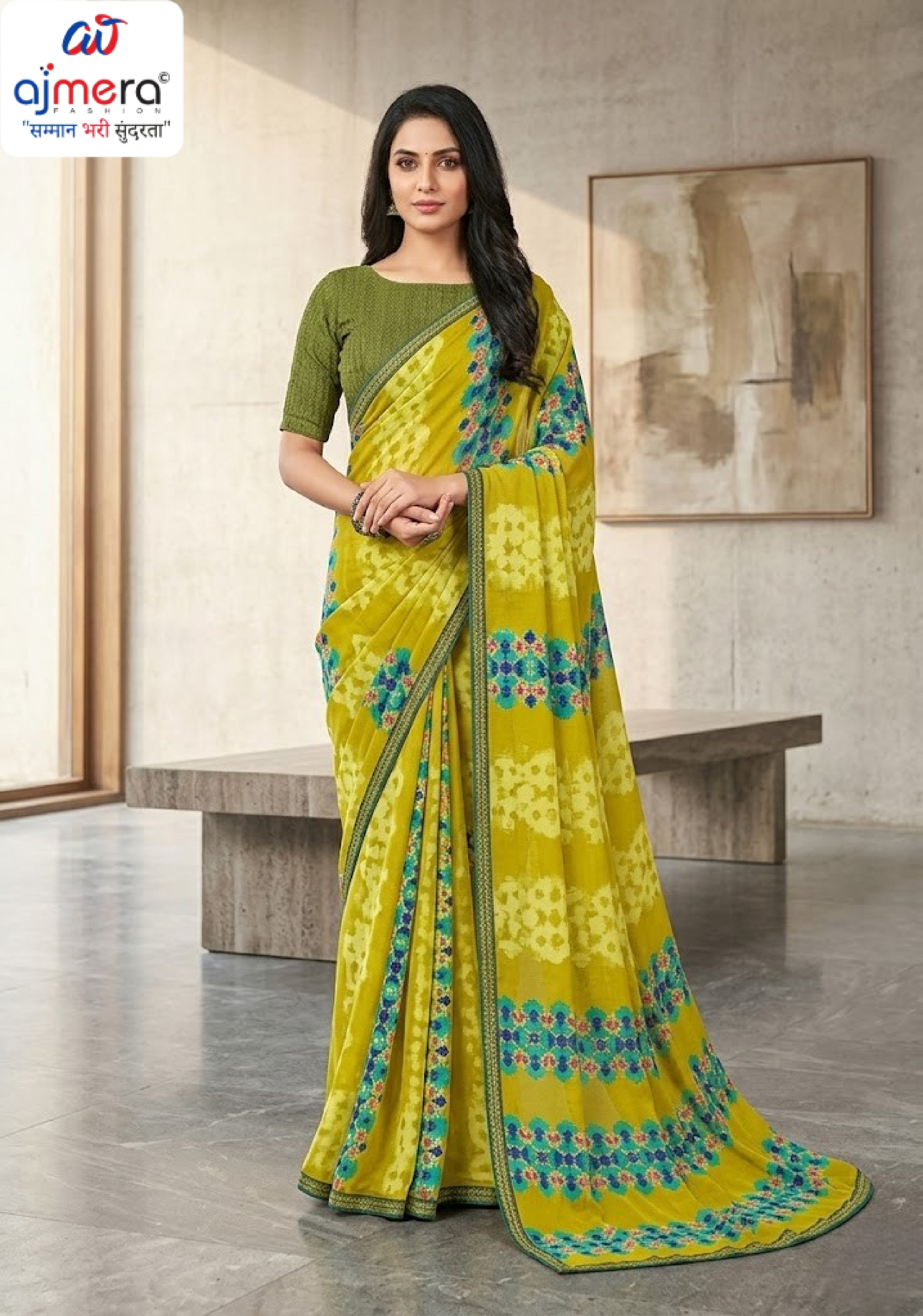 Designer Printed Saree with Blouse Piece for Special Occasions  | SGR-CHAND CHAKORI