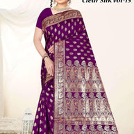 Artisan Craft Jacquard Silk Saree With Blouse Piece | TUL-CLEAR SILK VOL-15