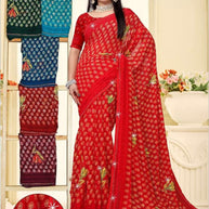 Designer Printed Saree with Blouse Piece for Special Occasions | SSR-SWETA