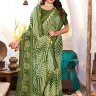 Chic Printed Saree with Blouse Piece for Sophisticated Ethnic Style  | PRM-APARNA BHABHI