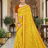 Chic Printed Saree with Blouse Piece for Sophisticated Ethnic Style | GPT-DHAMAKEDAR-4