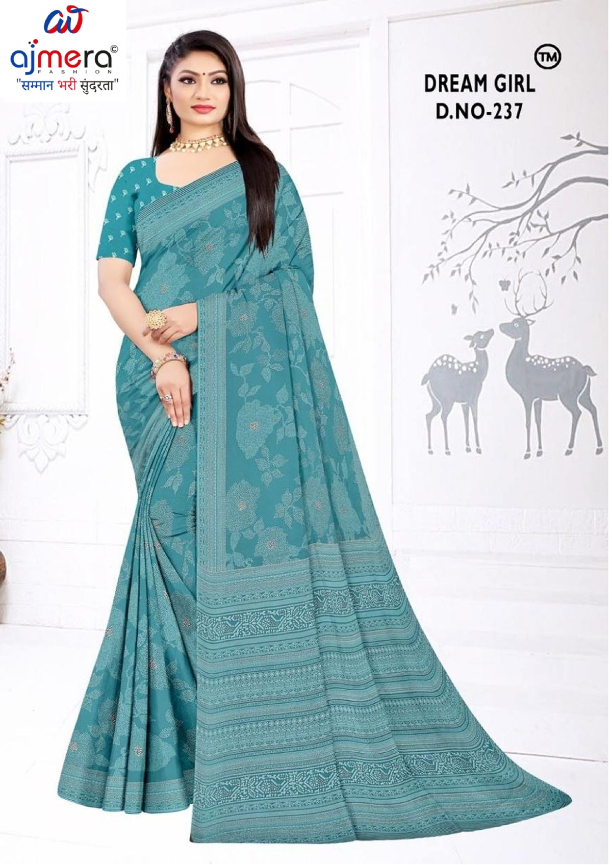 Graceful Printed Saree with Blouse Piece for Modern Ethnic Fashion | PUS-DREAM GIRL-237