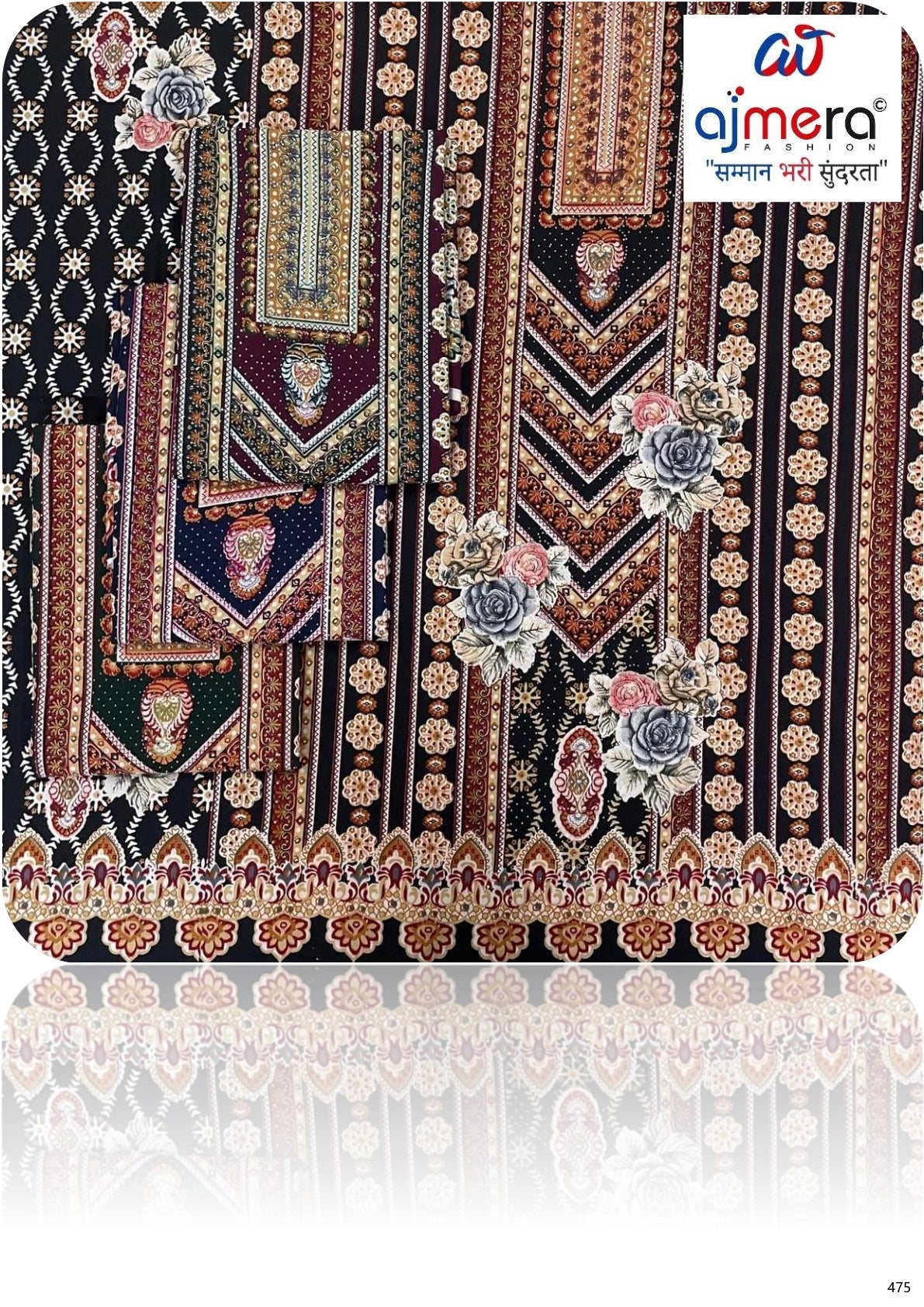 Printed Unstitched Dress Material | DAF-PAKIZA