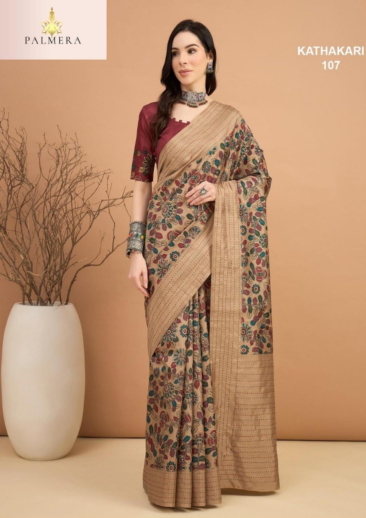 Palmera Saree Manufacturer and Palmera Saree Supplier | ALL-KATHAKARI VOL-01