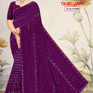 Printed Dyed Matching Saree with Blouse Piece for Premium Ethnic and Traditional Wear | TIK-BELLAVITA