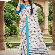 Stylish Printed Saree with Blouse Piece for Traditional Celebrations | GLC-ALPHA