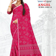 Trendy Printed Saree with Blouse Piece for Women’s Ethnic Wardrobe  | GLC-ANGEL
