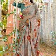 Premium Printed Saree with Matching Blouse Piece for Ethnic Elegance | PRM-JANEMAN