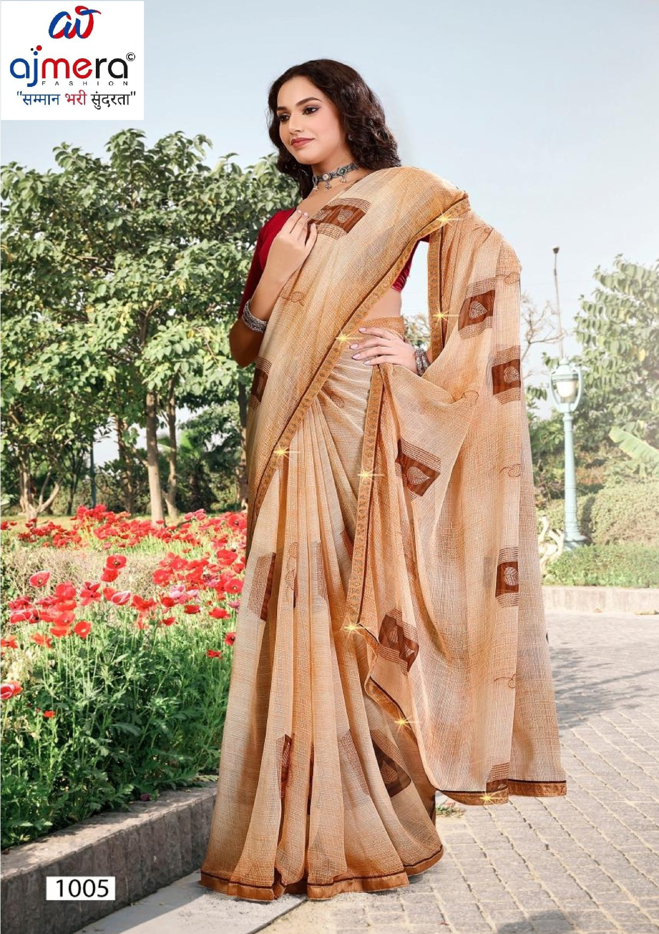 Contemporary Printed Saree with Blouse Piece for Premium Wear  | PRM-PARAS