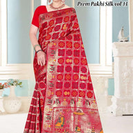 Luxury Jacquard Silk Saree with Blouse Piece for Wedding & Party Wear | TUL-PREM PAKHI SILK VOL-13