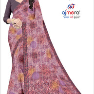 Graceful Printed Saree with Blouse Piece for Modern Ethnic Fashion  | CAS-MANGO SHAKE
