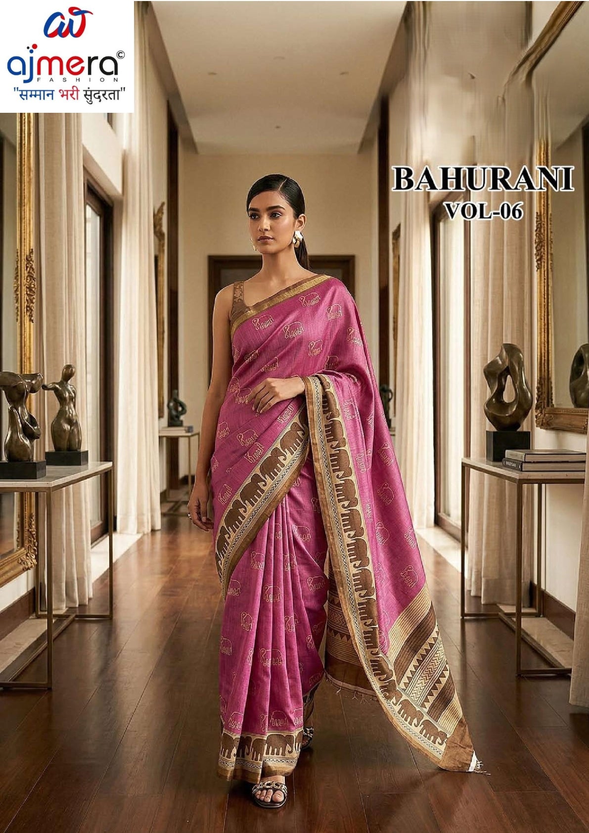 Contemporary Printed Saree with Blouse Piece for Premium Wear | RMF-BAHURANI VOL-6