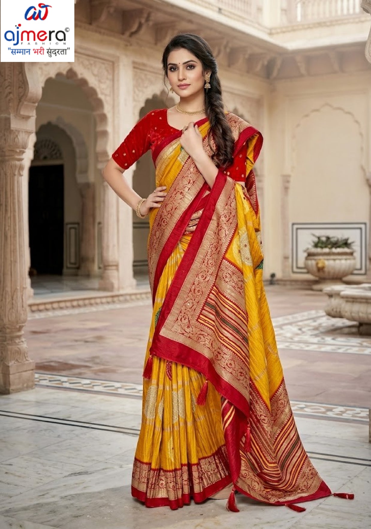 Premium Printed Saree with Matching Blouse Piece for Ethnic Elegance  | VER-BANJARAN-43342
