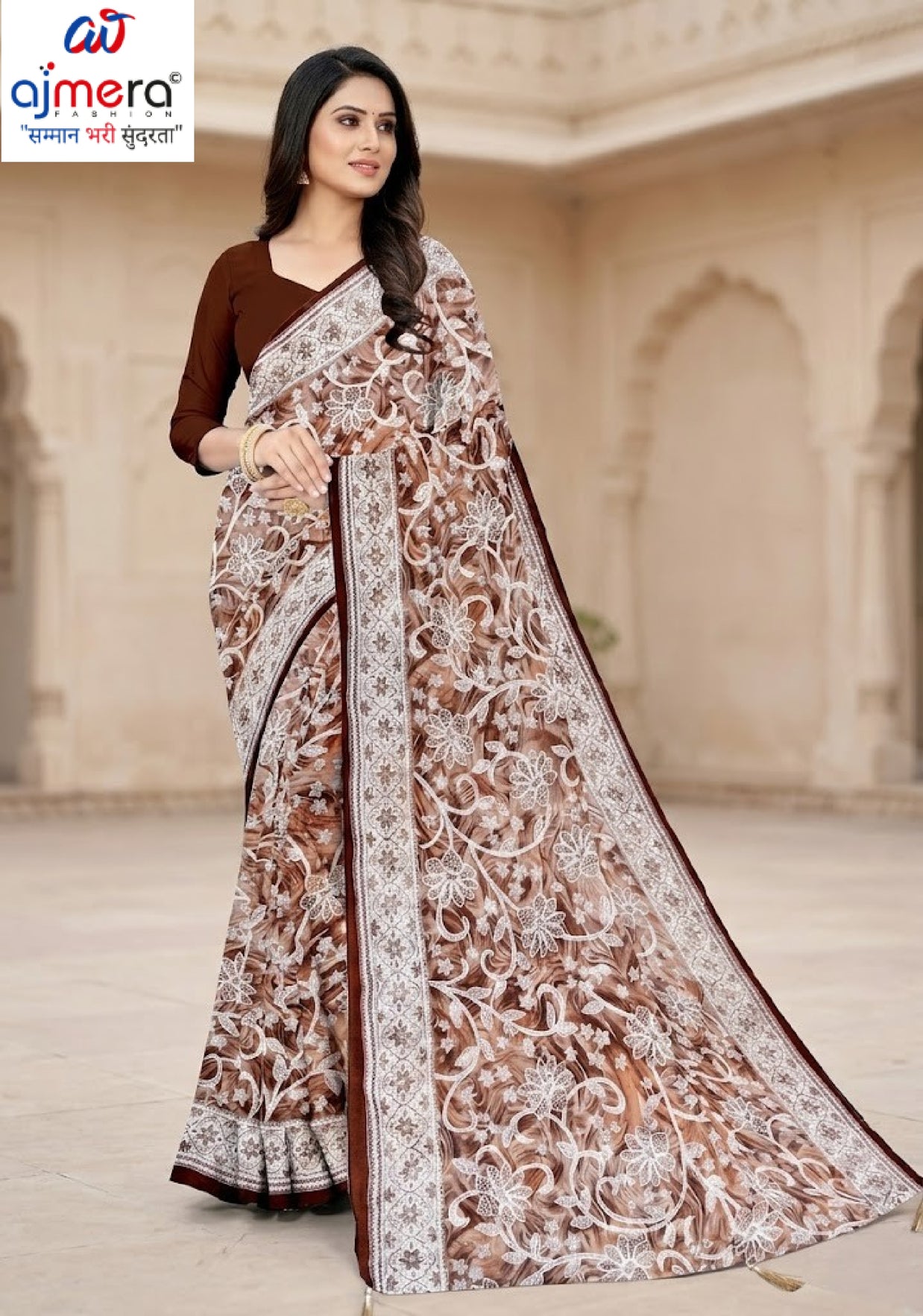 Trendy Printed Saree with Blouse Piece for Women’s Ethnic Wardrobe  | CAS-PURNIMA