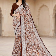 Trendy Printed Saree with Blouse Piece for Women’s Ethnic Wardrobe  | CAS-PURNIMA