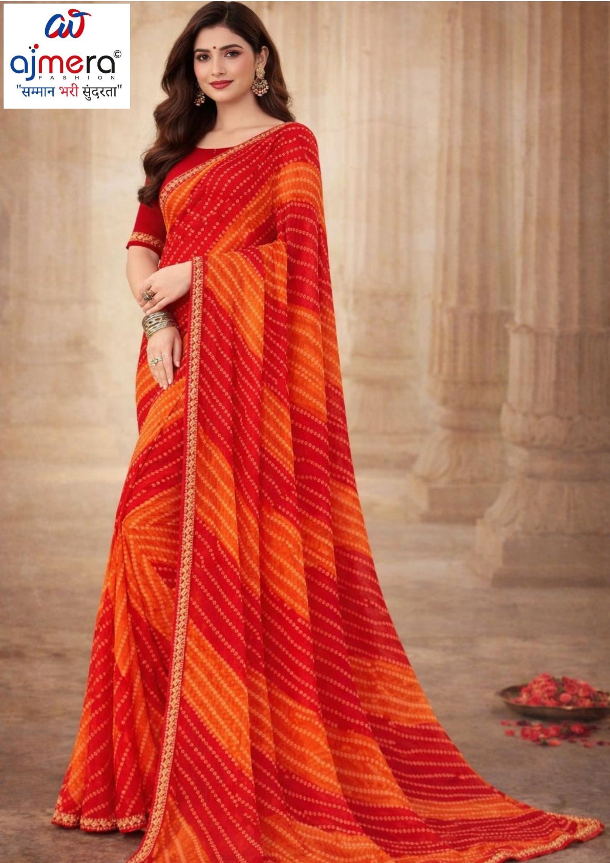 Classic Printed Saree with Blouse Piece for Timeless Traditional Style | JS-CHARKHA