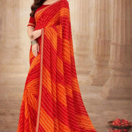 Classic Printed Saree with Blouse Piece for Timeless Traditional Style | JS-CHARKHA