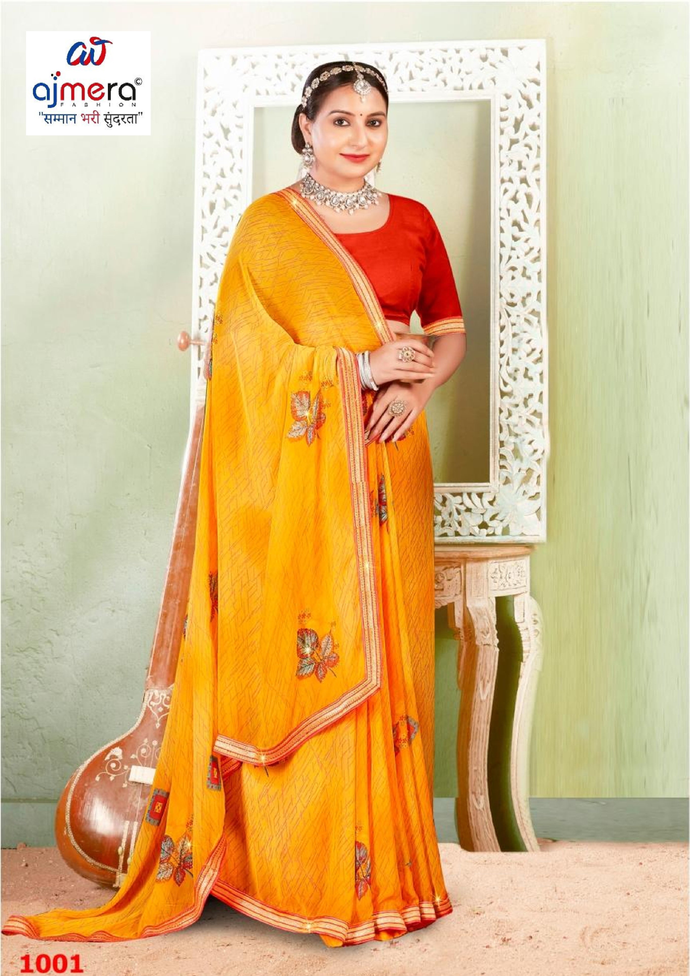 Elegant Printed Saree with Designer Blouse Piece for Festive Wear | PRM-HIRAMOTI
