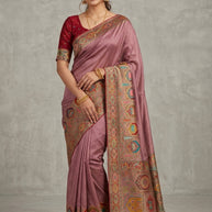 Classic Border Jacquard Silk Saree With Blouse Piece | PGT-NITARA