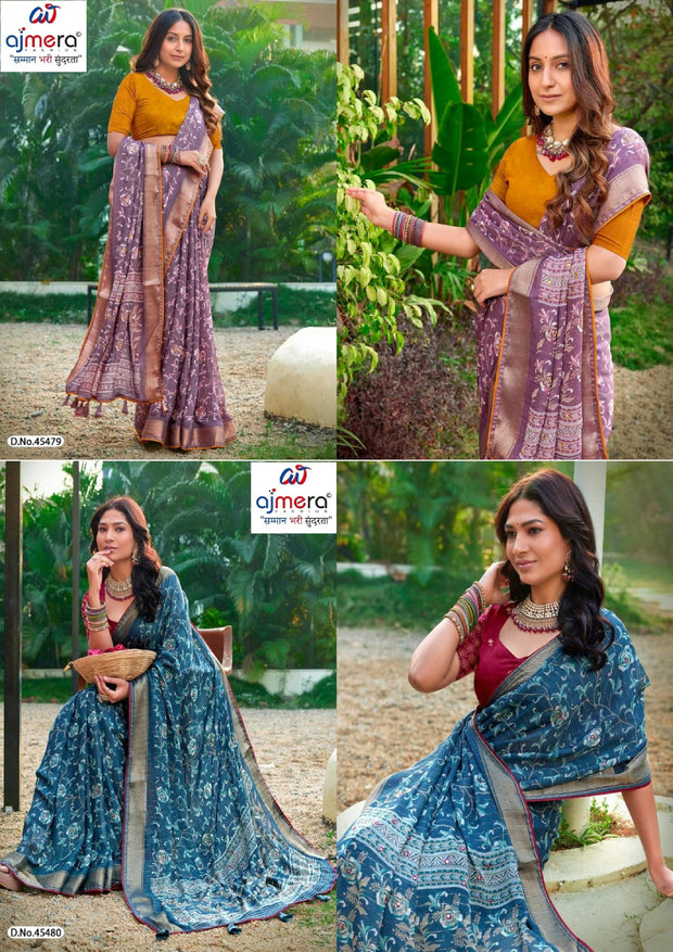 Graceful Printed Saree with Blouse Piece for Modern Ethnic Fashion  | VDT-SONAKSHI-3