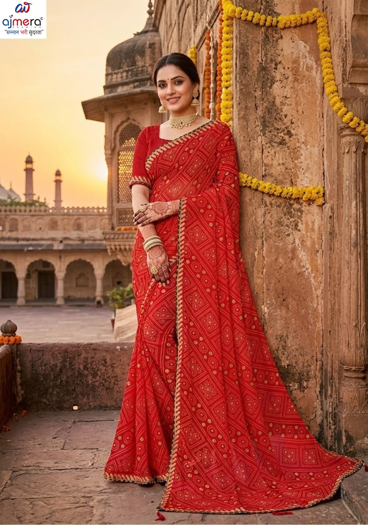 Graceful Printed Saree with Blouse Piece for Modern Ethnic Fashion | JS-SUHAG