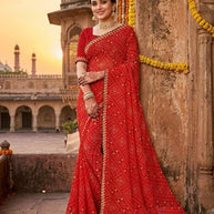 Graceful Printed Saree with Blouse Piece for Modern Ethnic Fashion | JS-SUHAG