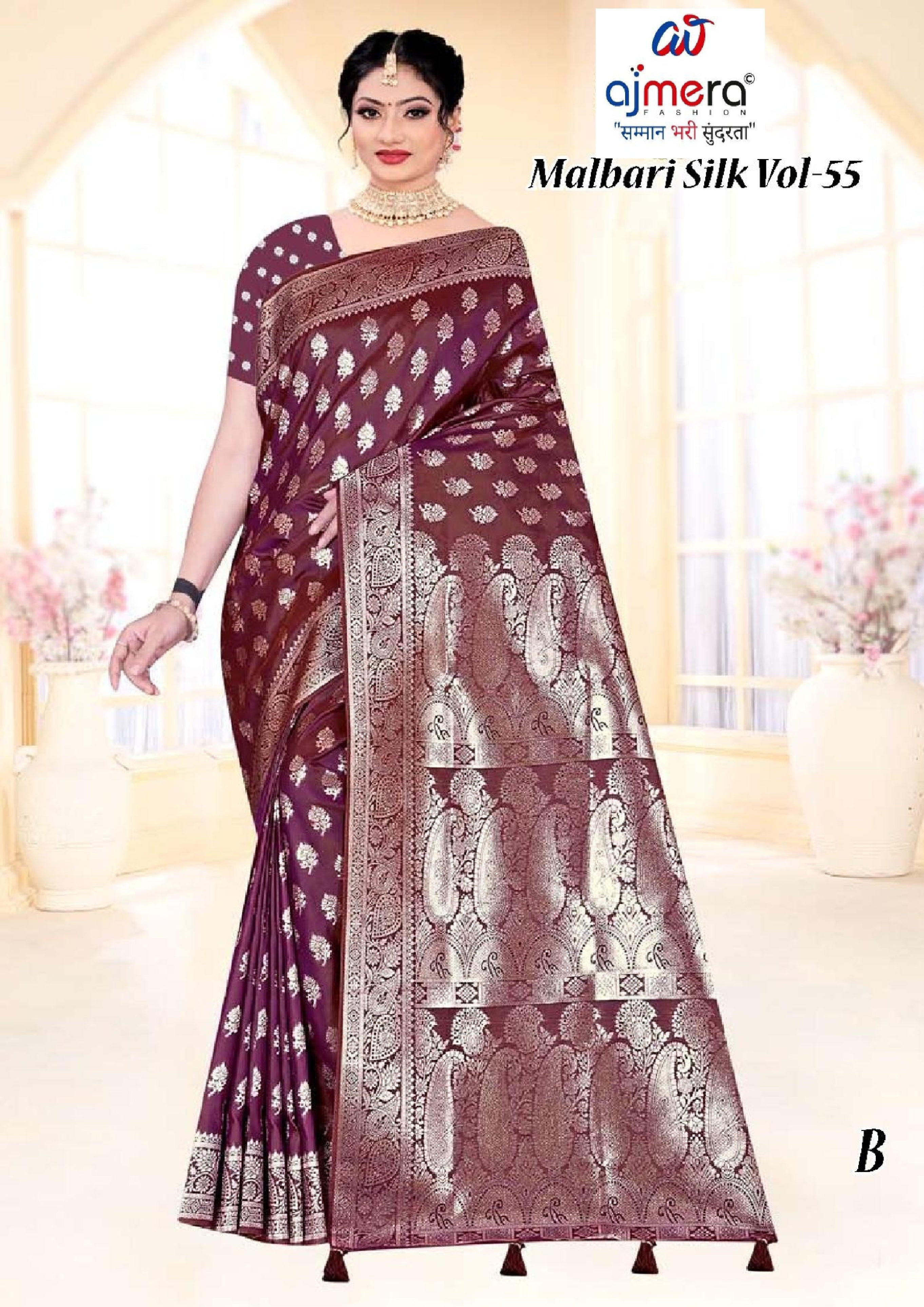 Exclusive Jacquard Silk Saree with Blouse Piece for Premium Cultural Wear | TUL-MALBARI SILK VOL-55